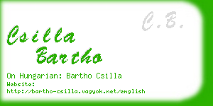 csilla bartho business card